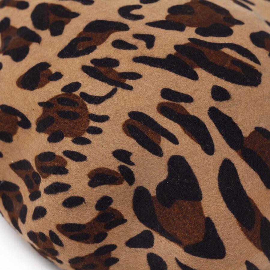 ベレー帽 レディース ヒョウ柄 秋冬 GALLIANO SORBATTI ウール