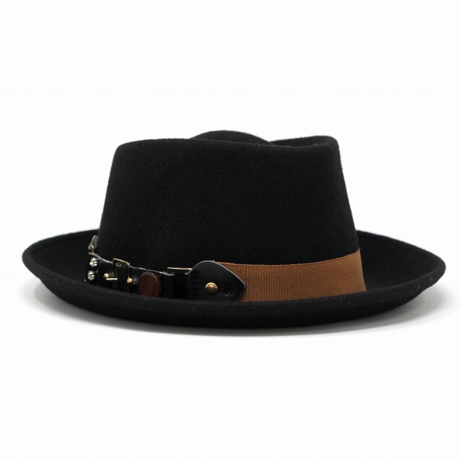 メンズ フェルトハット レディース つば広ハット ブラック おしゃれ