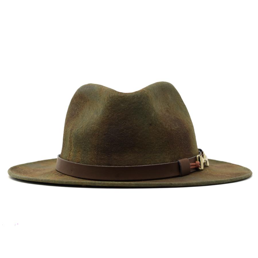 帽子 メンズファッション 焦がし ビンテージ フェルトハット