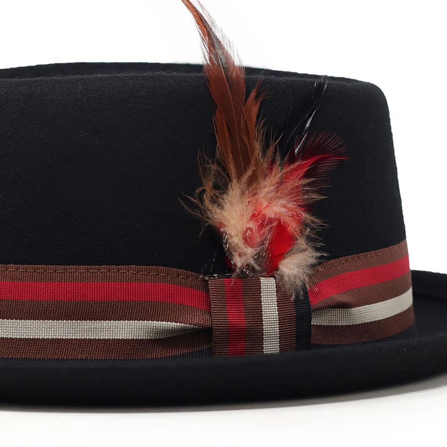 ボルサリーノ フェルトハット☆ポークパイ☆赤茶☆58☆イタリア製 ボルサリーノ フェルトハット☆ポークパイ☆赤茶☆58☆イタリア製