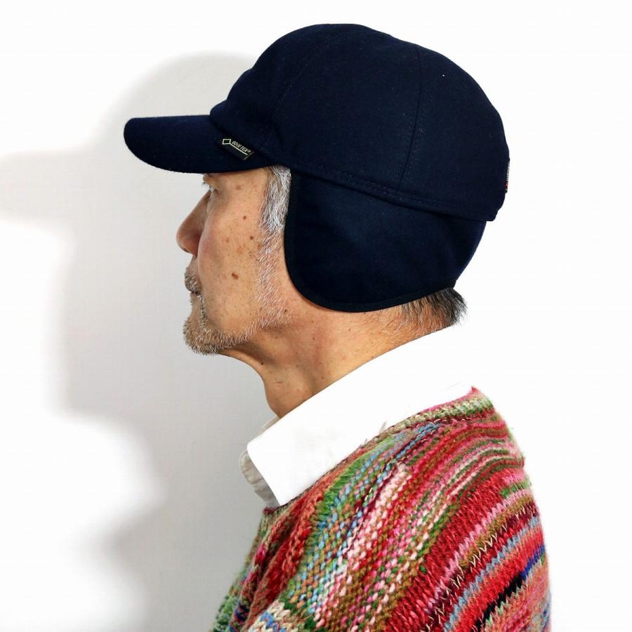 キャップ ゴアテックス 帽子 ネイビー メンズ ゴットマン 耳あて 防寒