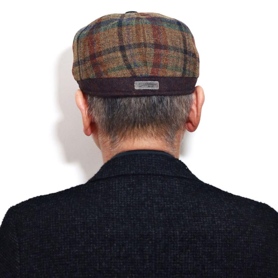 8パネル ハンチング 秋冬 大きいサイズ 帽子 メンズ チェック柄