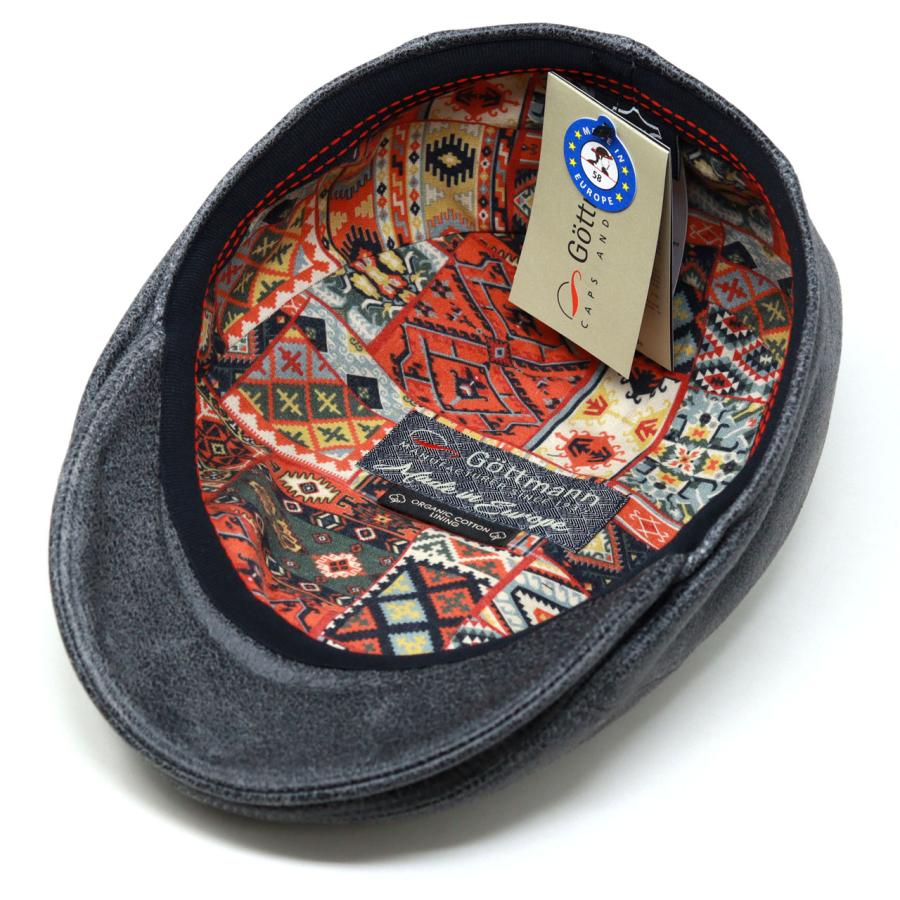 Gottmann ハンチング帽 メンズ 帽子 ラム革 アンティークレザー