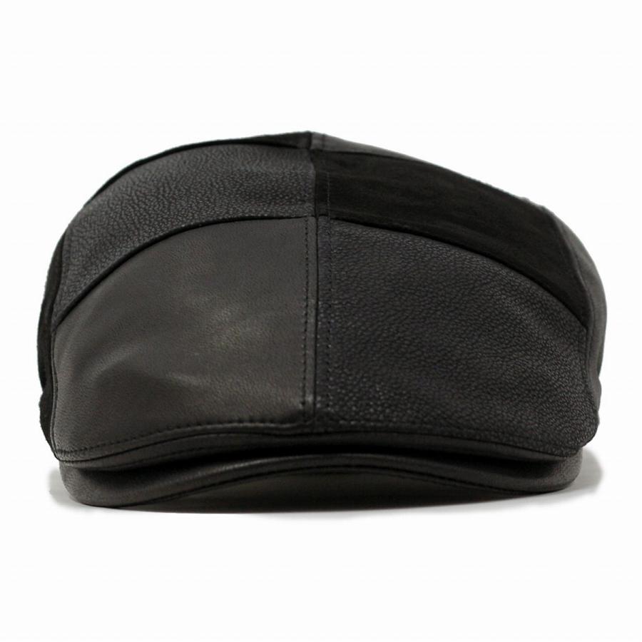 レザーハンチング パッチワークレザー ハンチング 革 本革 帽子 大きい