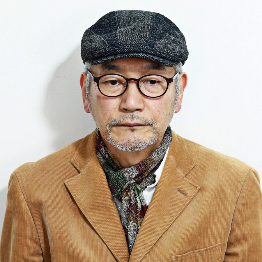 Gottmann 秋 冬 ハンチング 切り替え ドット柄 ヘリンボーン ウール