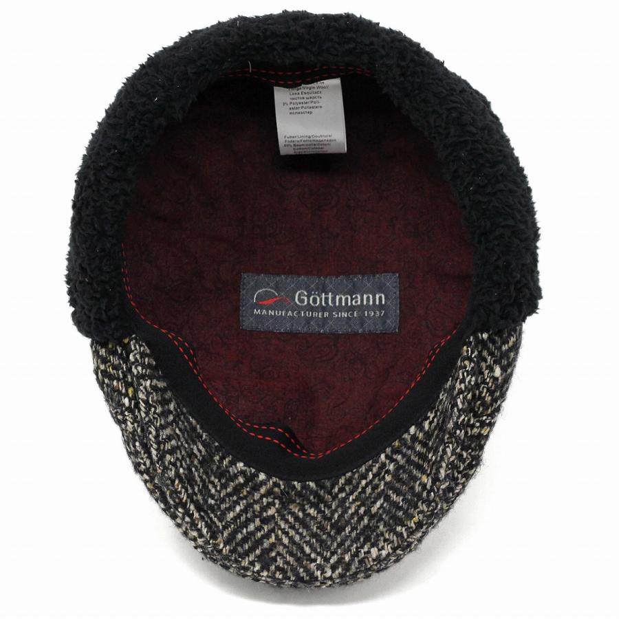 ゴットマン ハンチング gottman ざっくり編み へリンボン ツイード