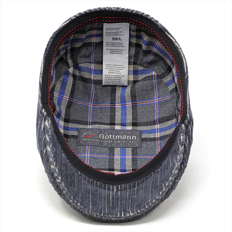 コーデュロイ ハンチング 紳士 ハンチング帽 メンズ Gottmann 帽子 冬