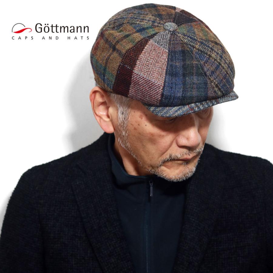 秋冬 メンズ 帽子 大きいサイズ ハンチング 8パネル チェック ブランド