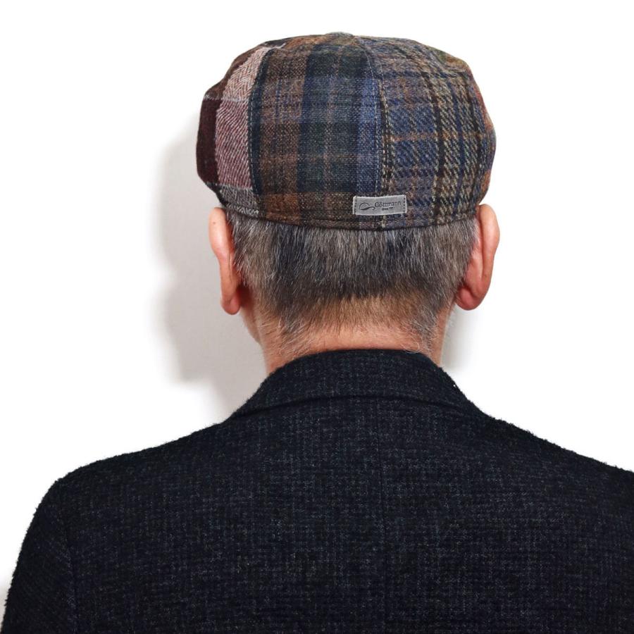 秋冬 メンズ 帽子 大きいサイズ ハンチング 8パネル チェック ブランド