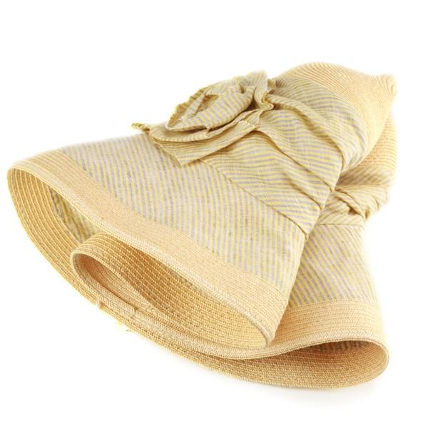 GREVI（グレヴィ） 花飾り ブレードハット ブルトン レディース 帽子