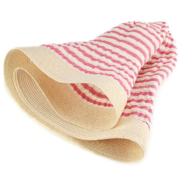 GREVI グレヴィ 春夏 ツバ広ハット レディース ボーダー イタリア製