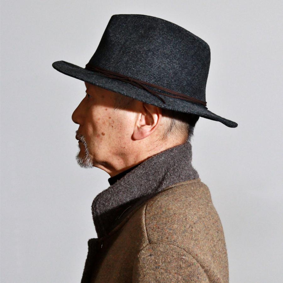 中折れハット メンズ 帽子 秋冬 ハット レディース フェルト帽 ユニ