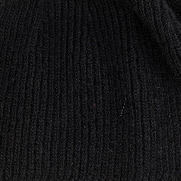 ニット帽 ショートワッチ カシミヤ100% 高級繊維 黒 ブラック｜elehelm-hatstore｜05