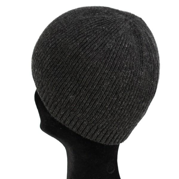 ニット帽 ショートワッチ カシミヤ100% 高級繊維 チャコールグレー｜elehelm-hatstore｜04