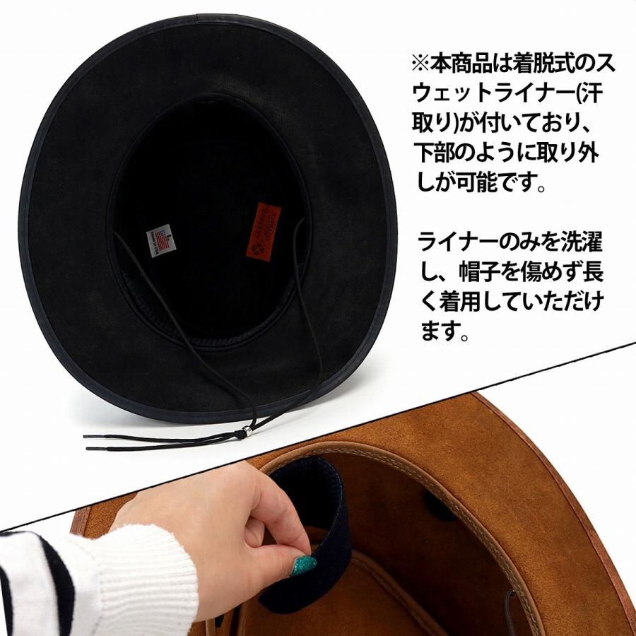 帽子 メンズ レザー 本革 アメリカ製 Head'n Home カウボーイ