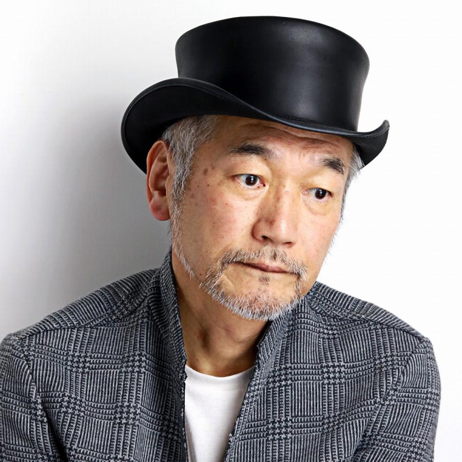 本革 トップハット レザー 個性的 帽子 メンズ シルクハット アメリカ製 Head N Home ユニーク ハット カジュアル レディース 秋冬 黒 ブラック Hh Marlow 011 Elehelm帽子通販専門店 通販 Yahoo ショッピング