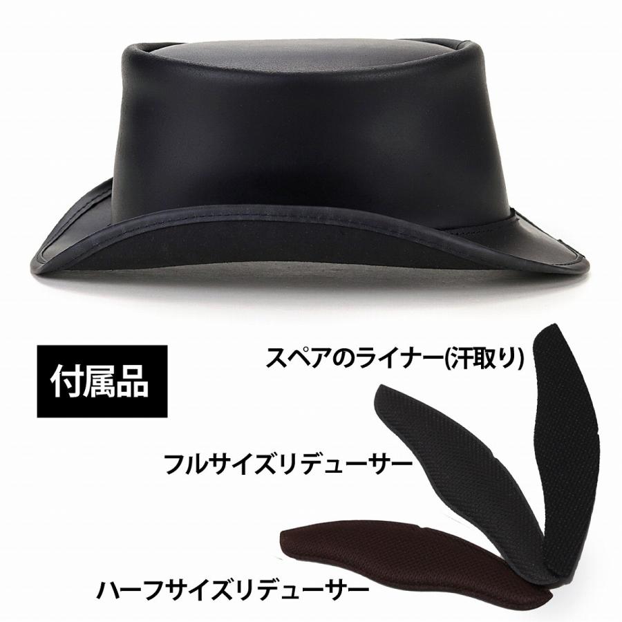 本革 トップハット レザー 個性的 帽子 メンズ シルクハット アメリカ