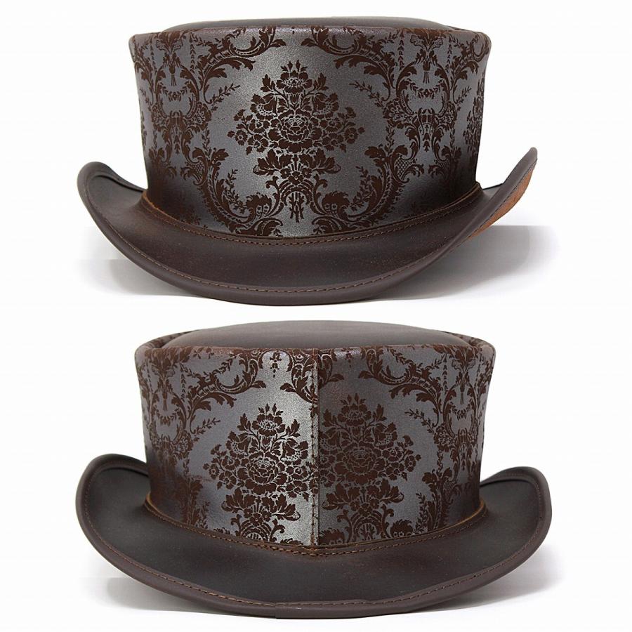 トップハット 帽子 シルクハット レザー メンズ レディース