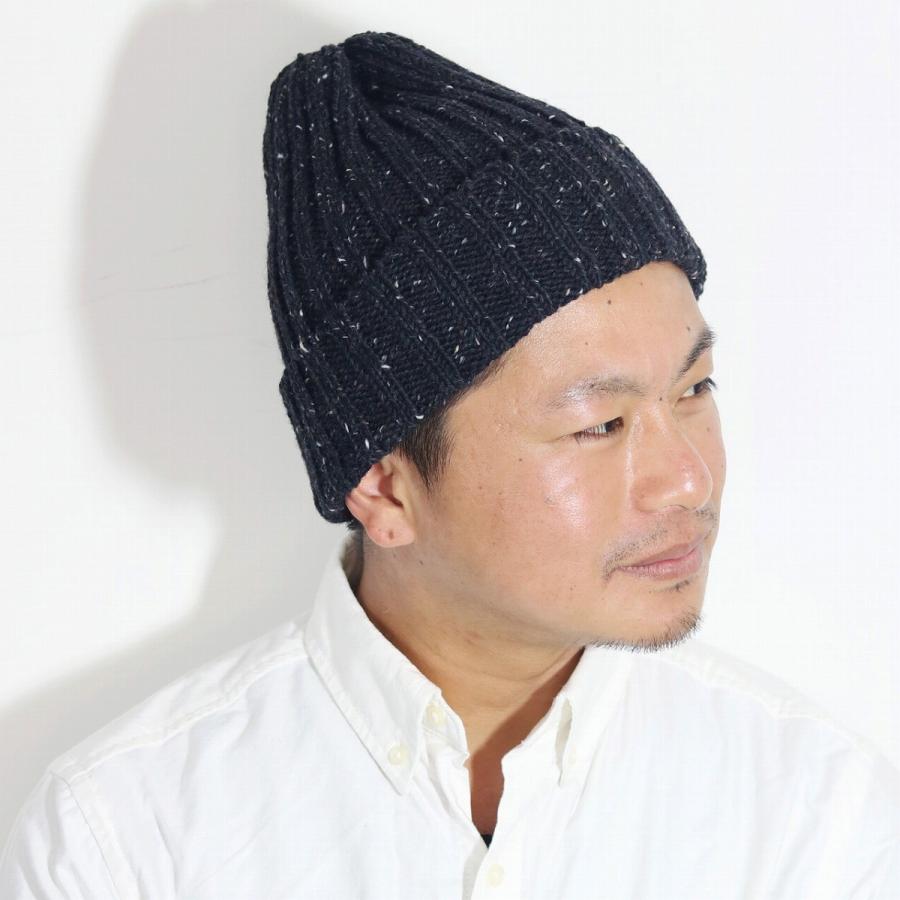 秋 冬 HIGHLAND 2000 ニット帽 ネップツイード Kikcarra 折り返し