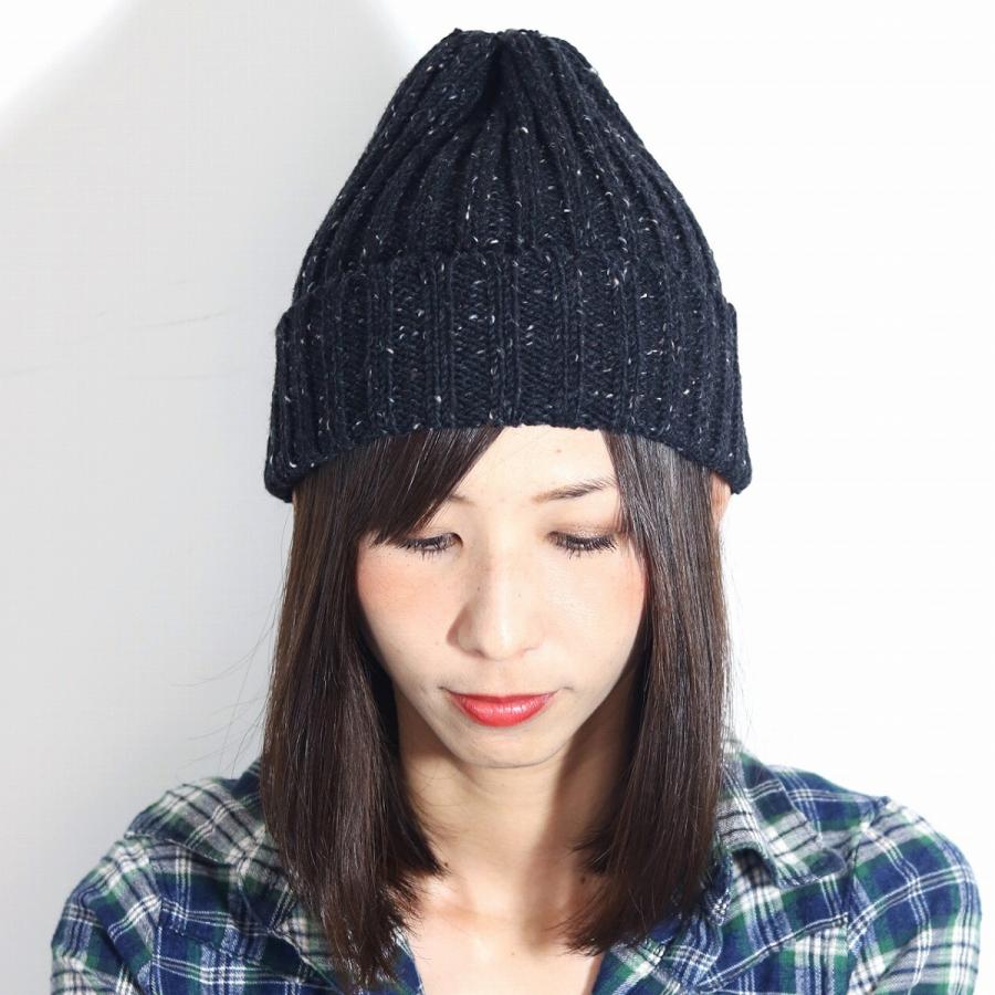 秋 冬 HIGHLAND 2000 ニット帽 ネップツイード Kikcarra 折り返し