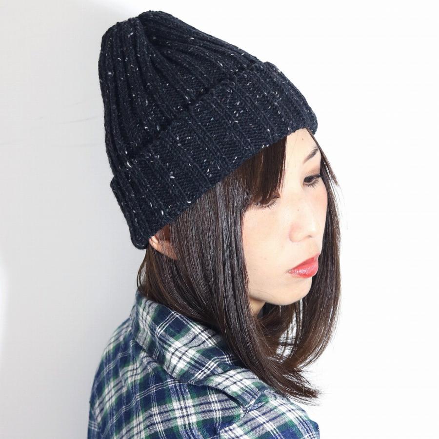 秋 冬 HIGHLAND 2000 ニット帽 ネップツイード Kikcarra 折り返し