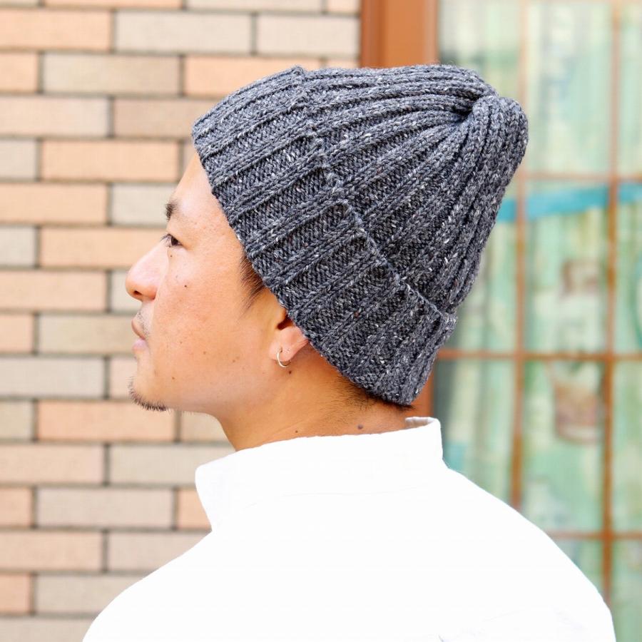 秋 冬 HIGHLAND 2000 ニット帽 ネップツイード Kikcarra 折り返し
