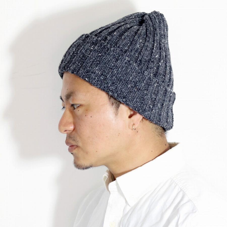 秋 冬 HIGHLAND 2000 ニット帽 ネップツイード Kikcarra 折り返し