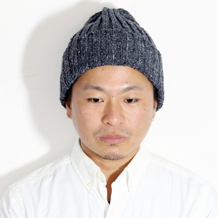 秋 冬 HIGHLAND 2000 ニット帽 ネップツイード Kikcarra 折り返し