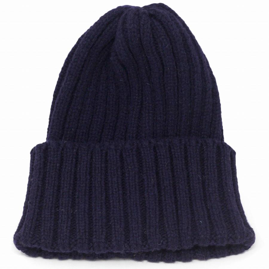 Bryceland's ニット帽 リブ編み ネイビー ニット帽 毛糸 メンズ 帽子 ブリティッシュウール リブ編み HIGHLAND