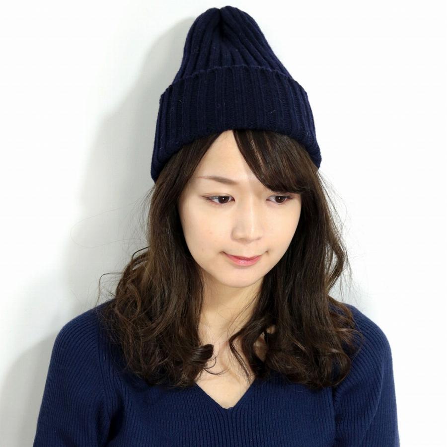 ニット帽 毛糸 メンズ 帽子 ブリティッシュウール リブ編み HIGHLAND