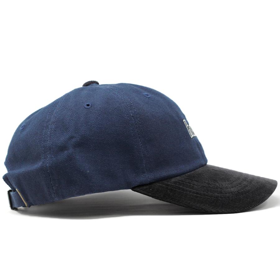 キャップ コーデュロイ ネイビー バイカラー HUF 1993 CV 6 PANEL HAT