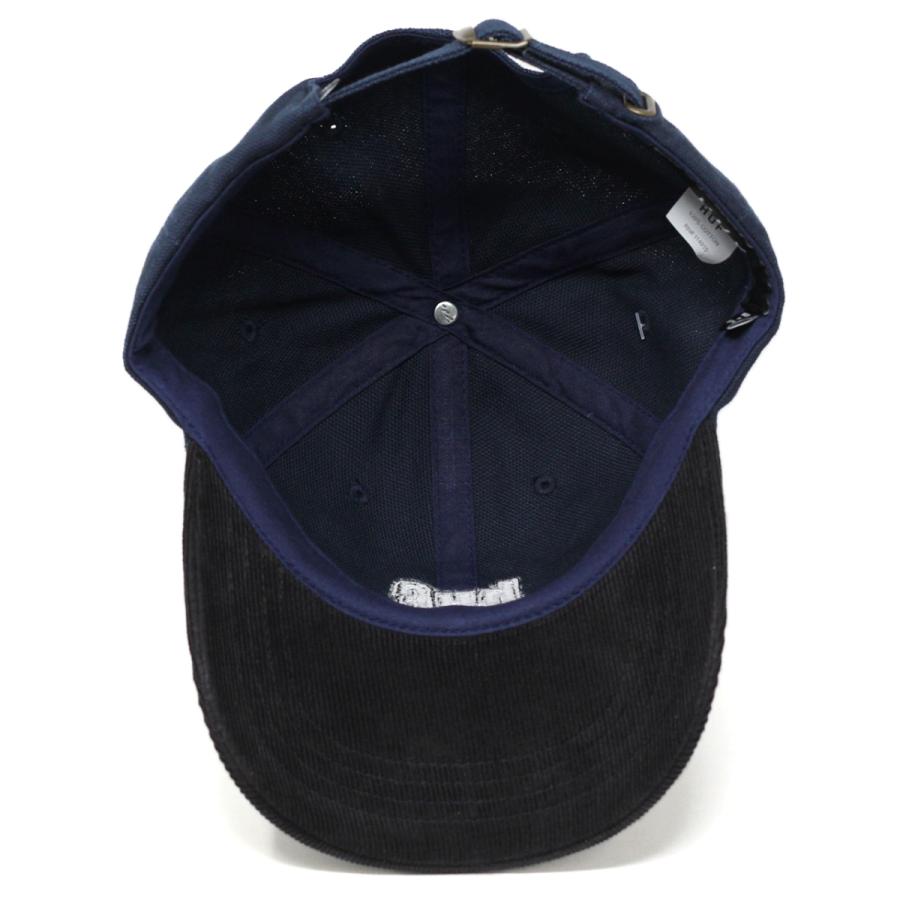 キャップ コーデュロイ ネイビー バイカラー HUF 1993 CV 6 PANEL HAT