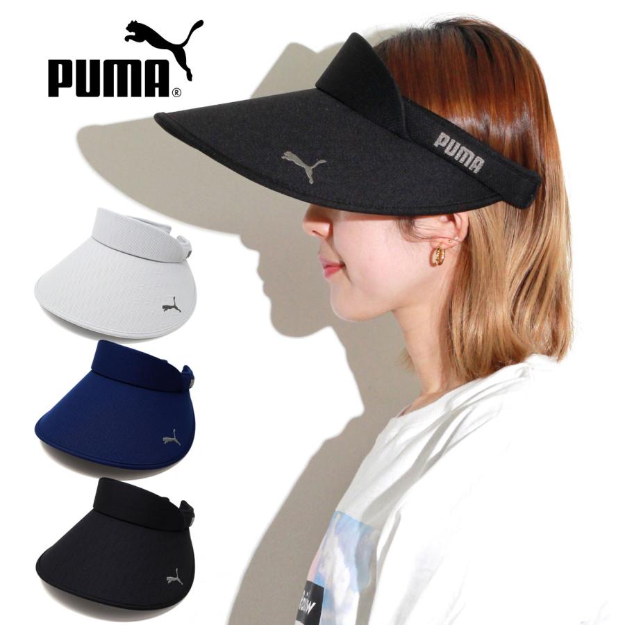PUMA - 【gamagama】puma サンバイザー 紺 白 PUMA プーマ サンバイザー レディース スポーツ ブランド 春夏
