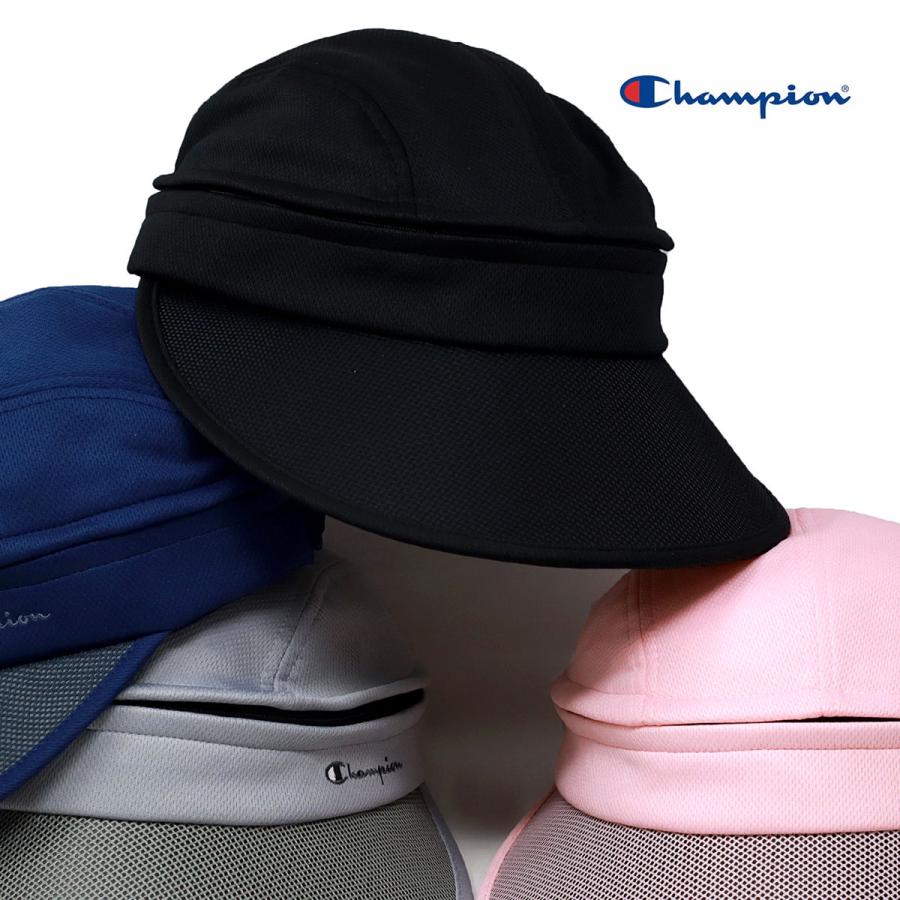 Champion サンバイザー レディース 春夏 帽子 チャンピオン 2Way メッシュ ショートジョッキー UVカット 美白 紫外線対策 :hy-165-0012:ELEHELM帽子通販専門店 通販 champion、バイザー