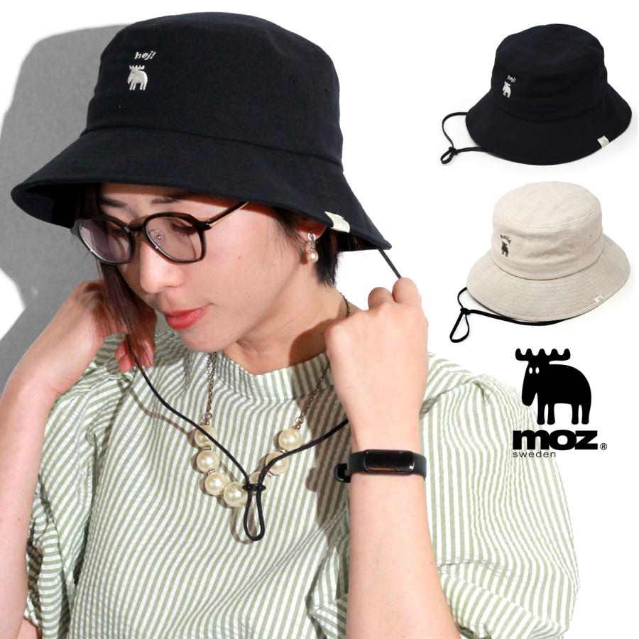 moz（モズ） バケットハット レディース 紐付き 春夏 バケハ 深め