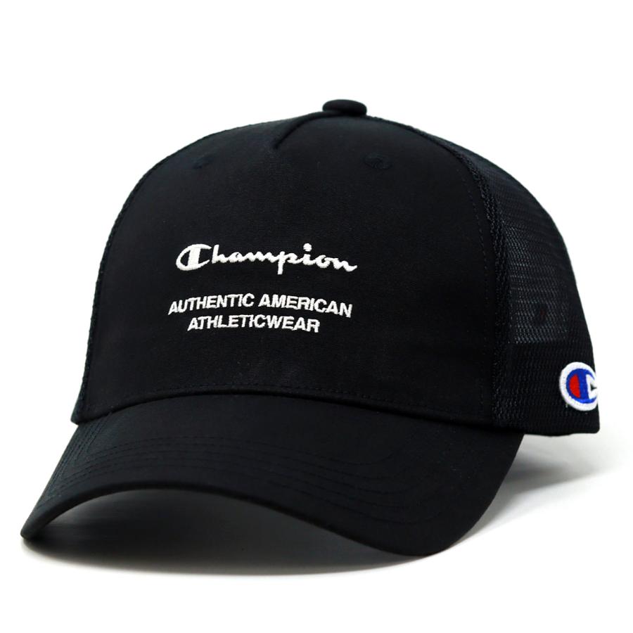 CHAMPION 企業ロゴ メッシュキャップ ブラック ヴィンテージ usa製 Champion（チャンピオン） メッシュキャップ 帽子 メンズ バイカラー