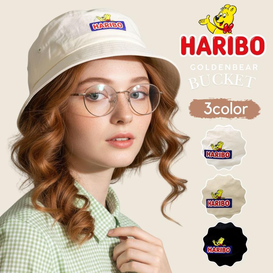 HARIBO バケットハット ハリボー 帽子 ハット ロゴ レディース
