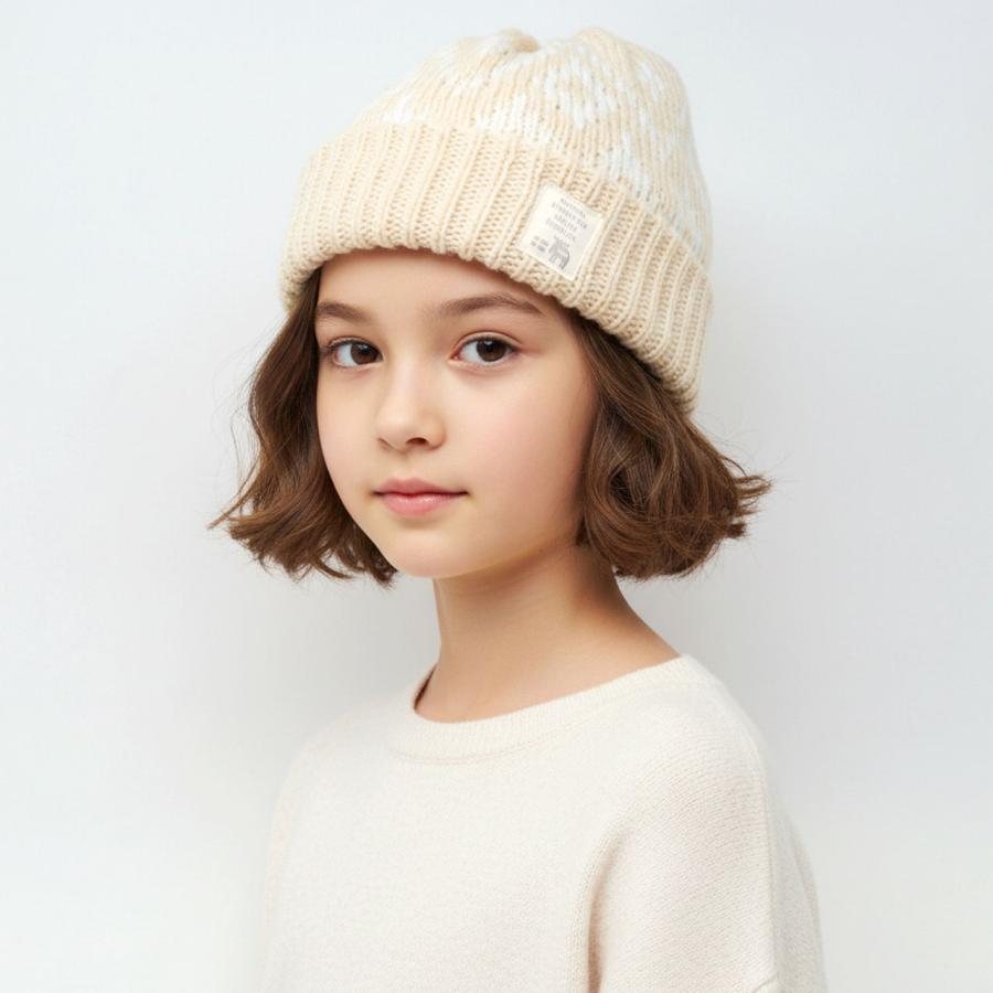 moz（モズ） キッズ ニット帽 子供用 北欧デザイン ノルディック柄