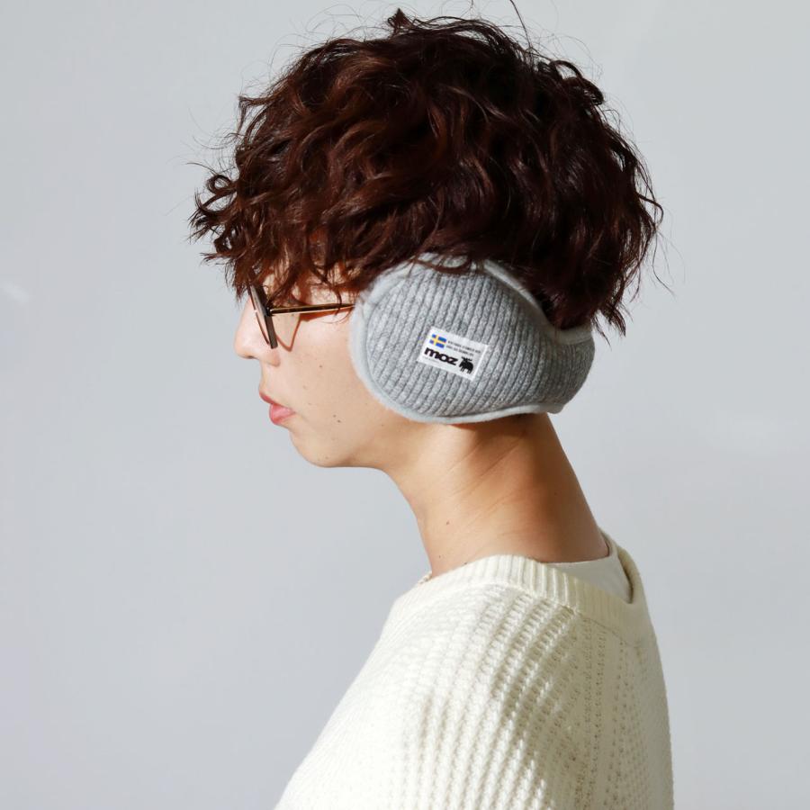 moz（モズ） イヤーマフ ニット ファー 耳あて ニットバックアーム 冬