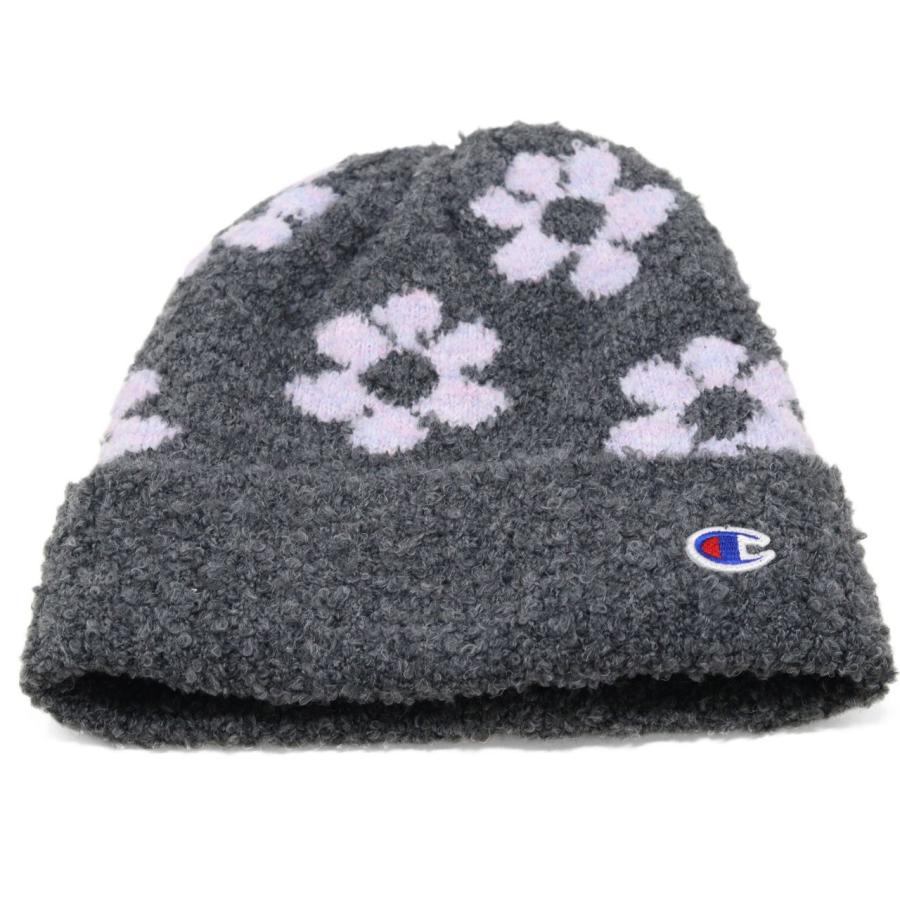 Champion（チャンピオン） フラワー ニット帽 レディース フリース