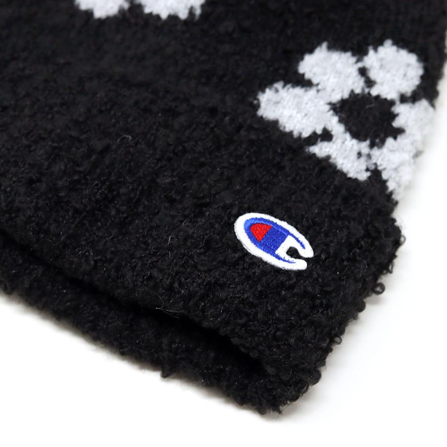 Champion（チャンピオン） フラワー ニット帽 レディース フリース