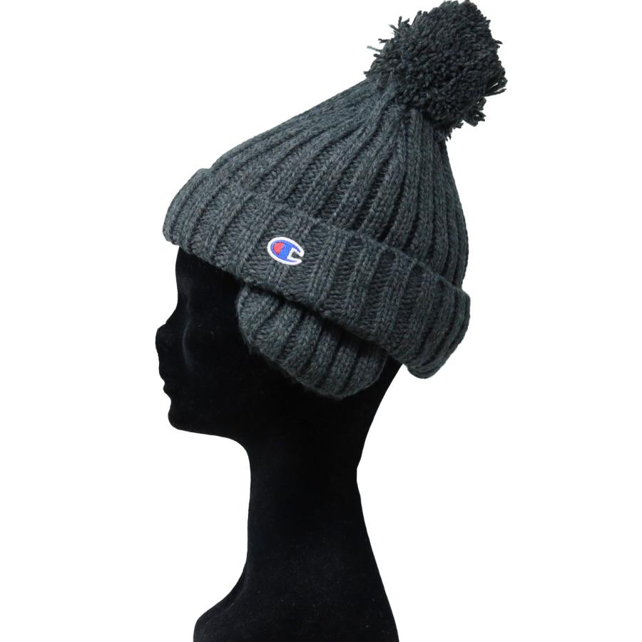 Champion ニット帽 レディース イヤマフ リブ編みニット帽 Champion ニット帽 レディース イヤマフ リブ編みニット帽