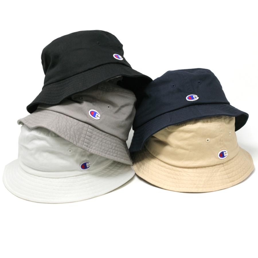 チャンピオン メンズ 帽子 コットン ツイル サファリハット 日よけ ロゴ champion HAT 58cm ホワイト ベージュ ブラック ネイビー グレー 父の日｜elehelm-hatstore｜19