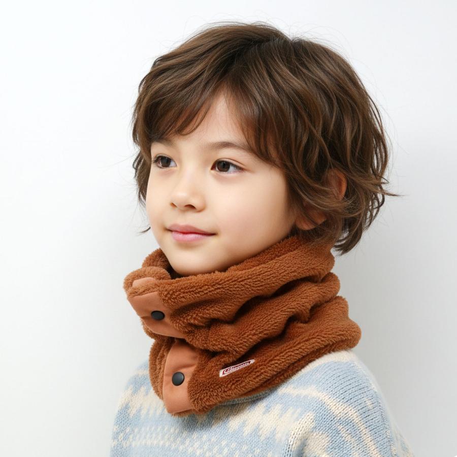 Coleman（コールマン） キッズ ネックウォーマー 男の子 ボア 前ボタン