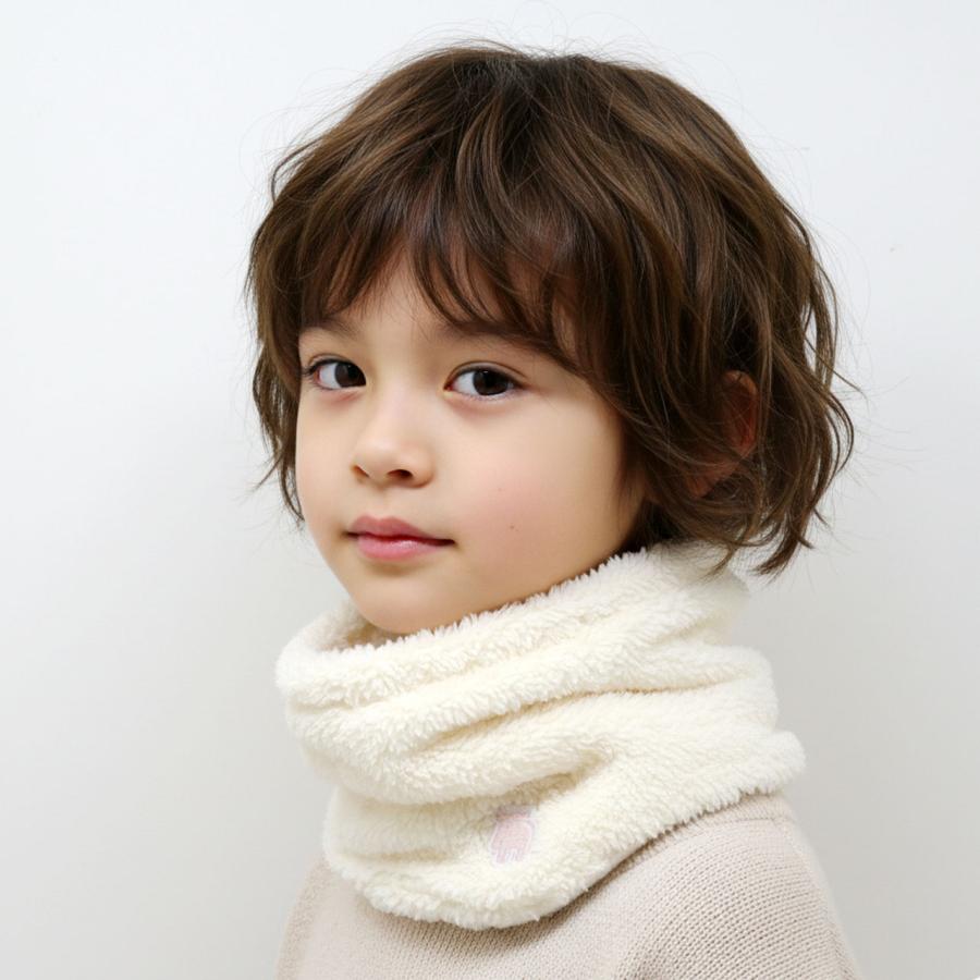 moz（モズ） キッズ ネックウォーマー 女の子 ボア 男の子 子ども用 冬