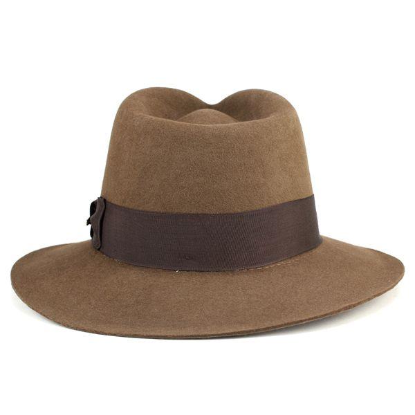 つば広 帽子 インディ・ジョーンズ ワイドブリム INDY fedora hat ファーフェルト Indiana Jones 茶 ブラウン｜elehelm-hatstore｜04