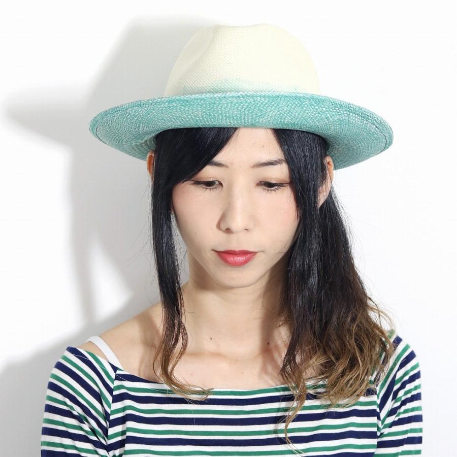 パナマハット カラフル 春夏 帽子 グラデーション 本パナマ ハット
