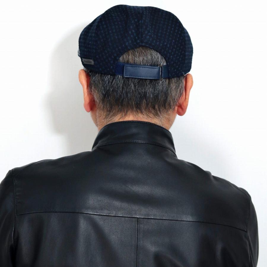 メンズ 帽子 秋冬 インポート Kaszkiet ハンチング 大きいサイズ 毛100% ウール チェック柄 紺 1237 1型 カシュケット サイズ調整可 レザー 切り替え ネイビー ( クリスマス ギフト包装 ラッピング 無料 ) メンズ 帽子 秋冬 インポート Kaszkiet ハンチング 大きいサイズ 毛100