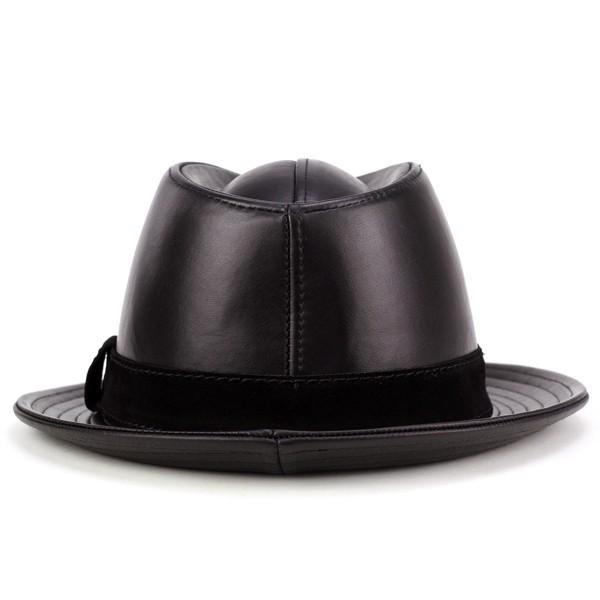 Kaszkiet レザーハット　ブラック　未使用品　サイズ59cm 帽子 メンズ ハット レザー 中折れハット KASZKIET カシュケット