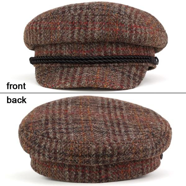 マリンキャップ カシュケット 帽子 秋冬 ハリスツイード キャップ